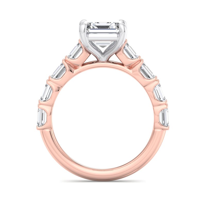 Rose Gold Grand Denali & 1ct Asscher Lab Grown Diamond Center