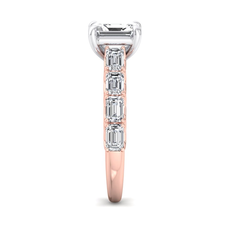 Rose Gold Grand Denali & 1ct Asscher Lab Grown Diamond Center