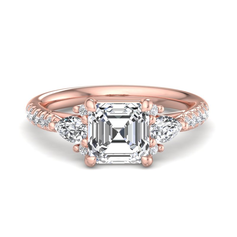 Rose Gold Grand Analia & 1ct Asscher Lab Grown Diamond Center
