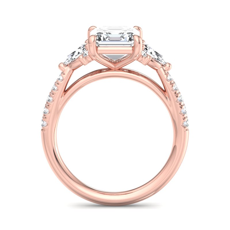 Rose Gold Grand Analia & 1ct Asscher Lab Grown Diamond Center