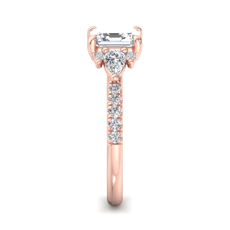 Rose Gold Grand Analia & 1ct Asscher Lab Grown Diamond Center
