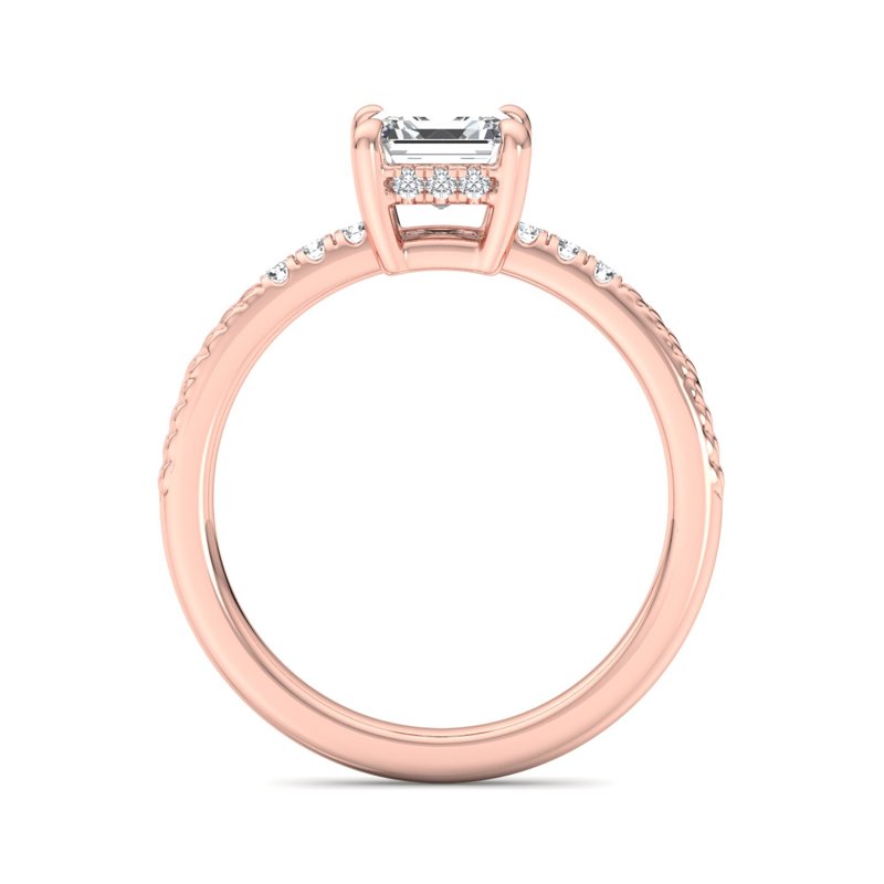 Rose Gold Yvette Hidden & 1ct Asscher Lab Grown Diamond Center