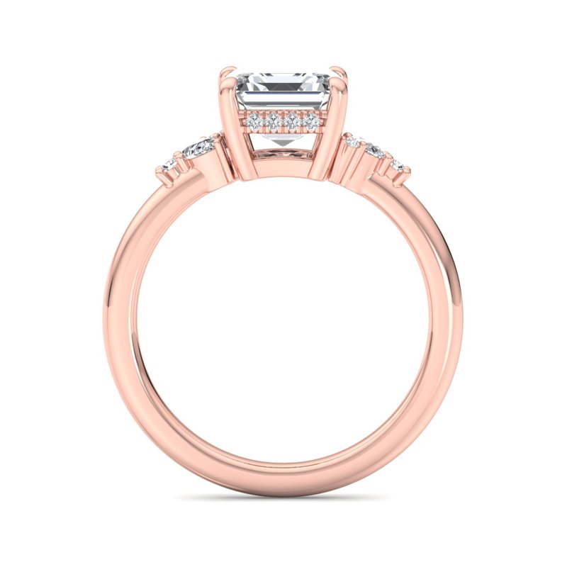 Rose Gold Raelyn Hidden & 1ct Asscher Lab Grown Diamond Center