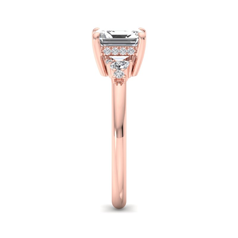 Rose Gold Raelyn Hidden & 1ct Asscher Lab Grown Diamond Center