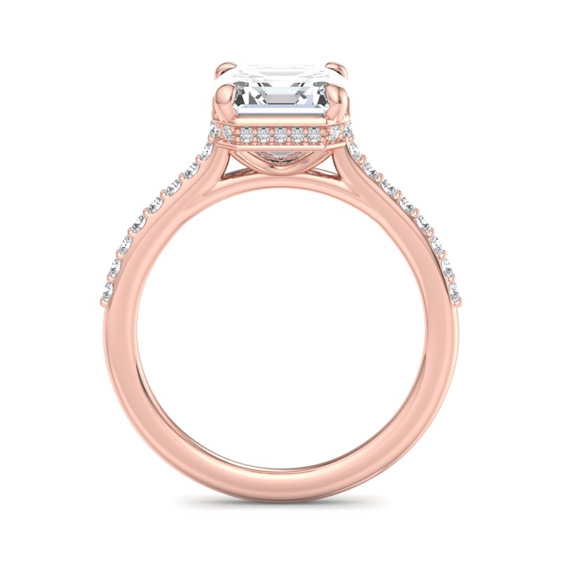 Rose Gold Matilde Hidden & 1ct Asscher Lab Grown Diamond Center