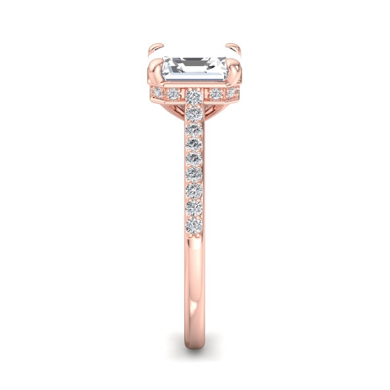 Rose Gold Matilde Hidden & 1ct Asscher Lab Grown Diamond Center