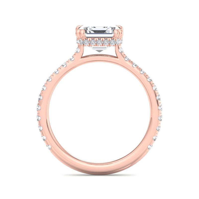 Rose Gold Macy Hidden & 1ct Asscher Lab Grown Diamond Center