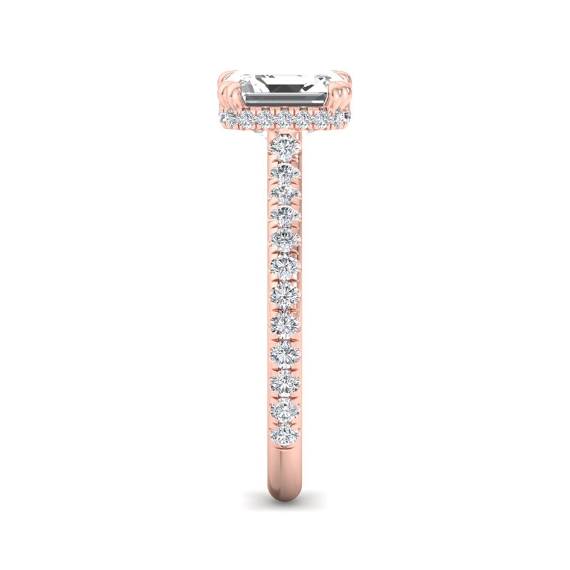 Rose Gold Macy Hidden & 1ct Asscher Lab Grown Diamond Center