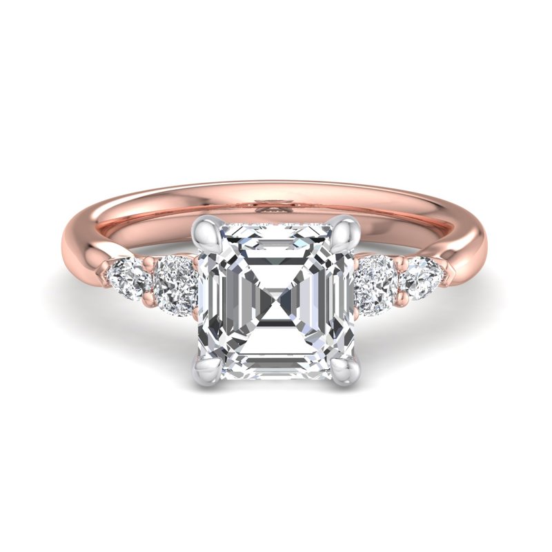 Rose Gold Lumi Hidden & 1ct Asscher Lab Grown Diamond Center