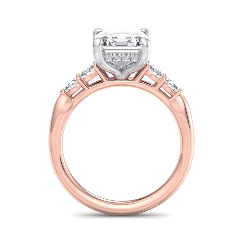 Rose Gold Lumi Hidden & 1ct Asscher Lab Grown Diamond Center