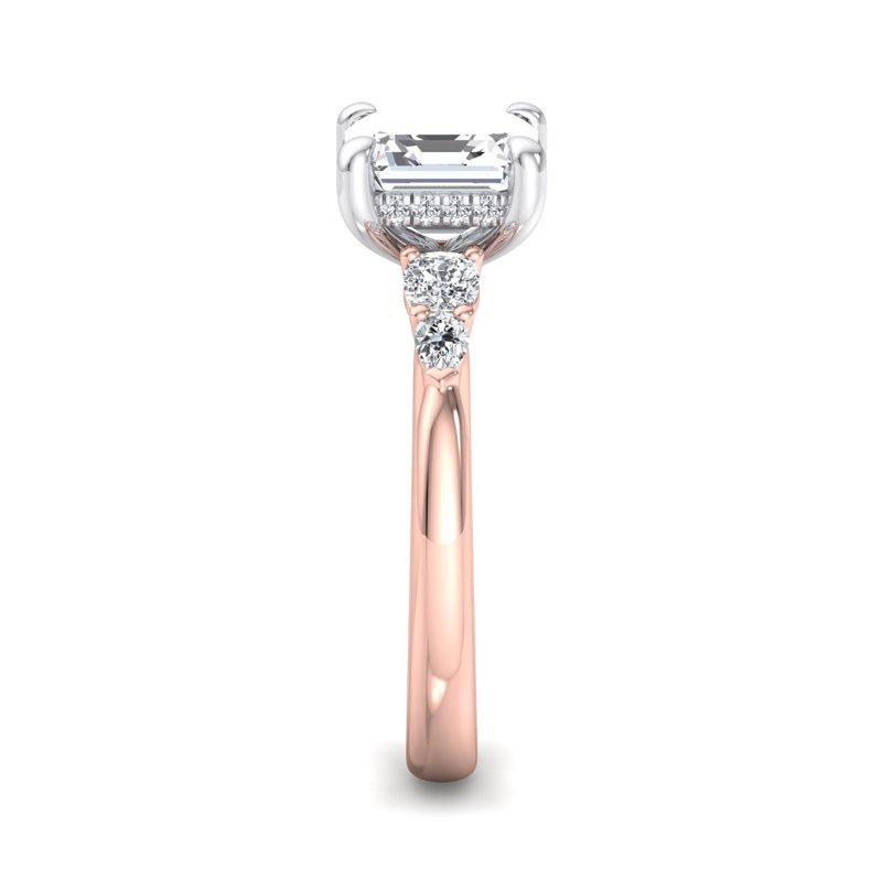 Rose Gold Lumi Hidden & 1ct Asscher Lab Grown Diamond Center
