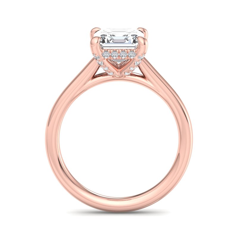Rose Gold Lucerne Hidden & 1ct Asscher Lab Grown Diamond Center