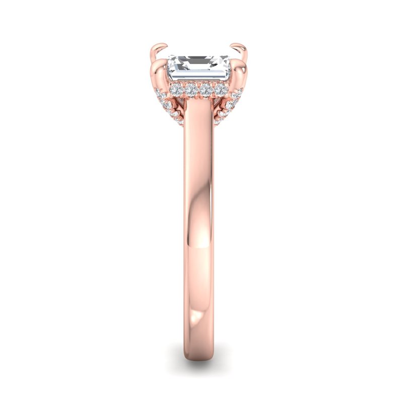 Rose Gold Lucerne Hidden & 1ct Asscher Lab Grown Diamond Center