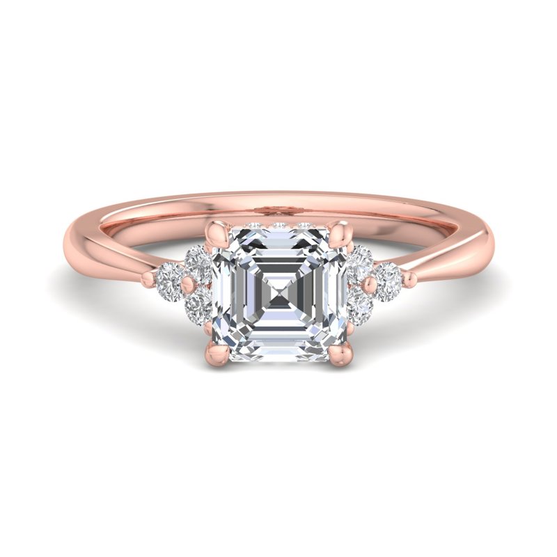 Rose Gold Evelyn & 1ct Asscher Lab Grown Diamond Center