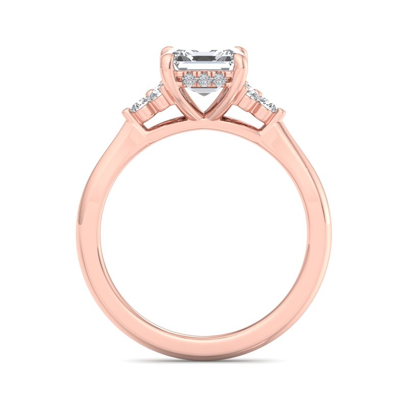 Rose Gold Evelyn & 1ct Asscher Lab Grown Diamond Center