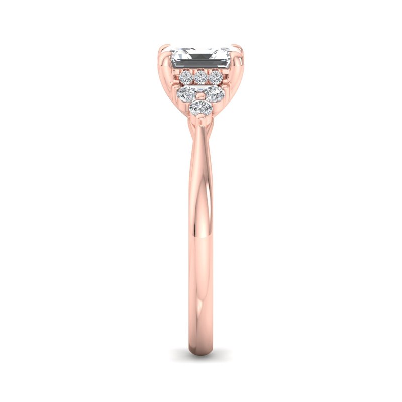 Rose Gold Evelyn & 1ct Asscher Lab Grown Diamond Center