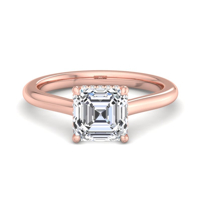Rose Gold Esme Hidden & 1ct Asscher Lab Grown Diamond Center