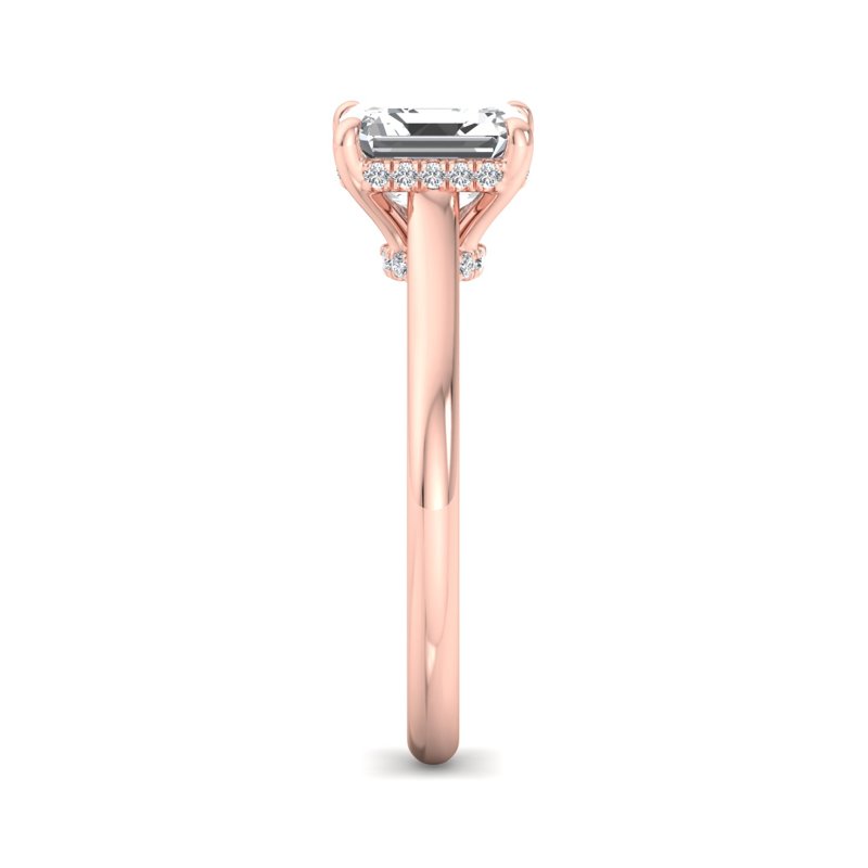 Rose Gold Esme Hidden & 1ct Asscher Lab Grown Diamond Center