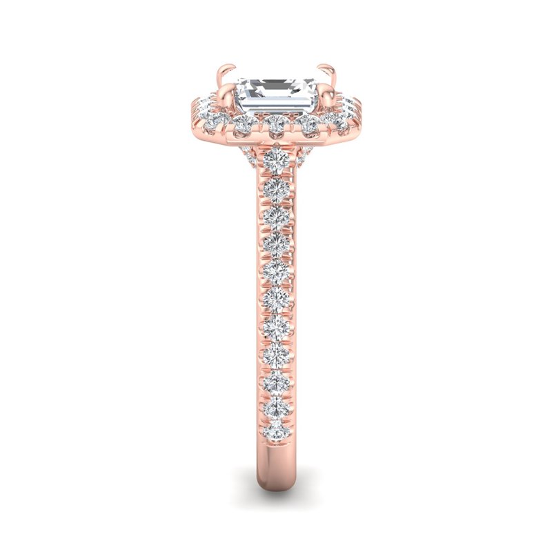 Rose Gold Atia Couture Summit Halo (9/10ctw) & 1ct Asscher Center