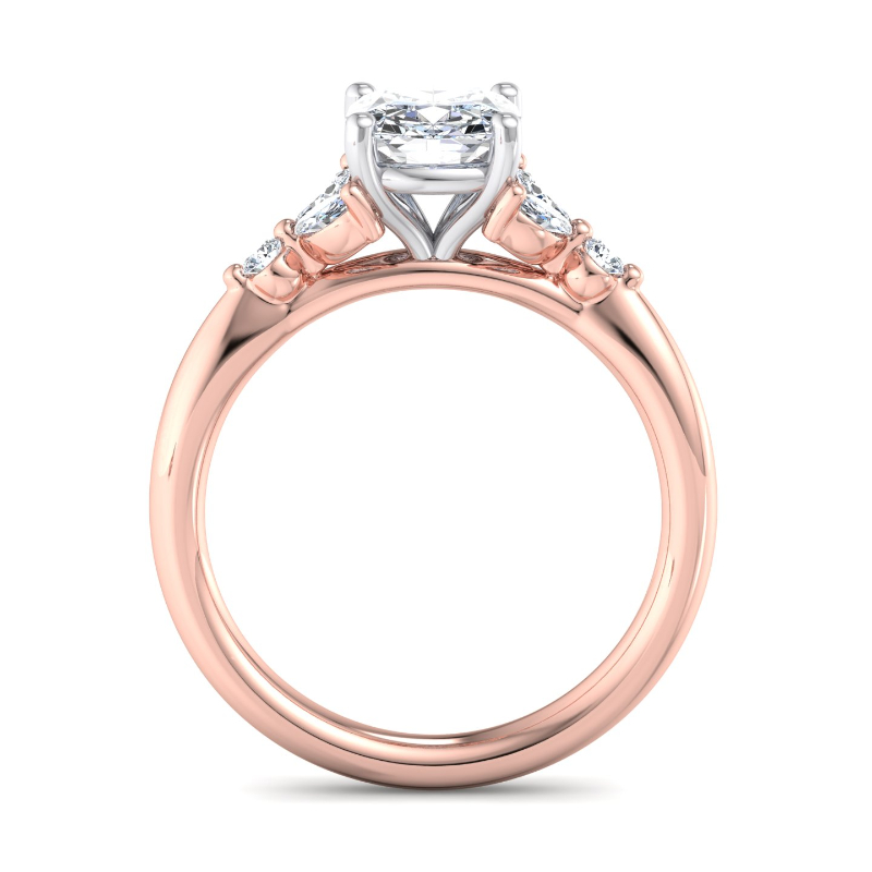 Rose Gold Stella (1/4ctw) & 1ct Cushion Lab Grown Diamond Center