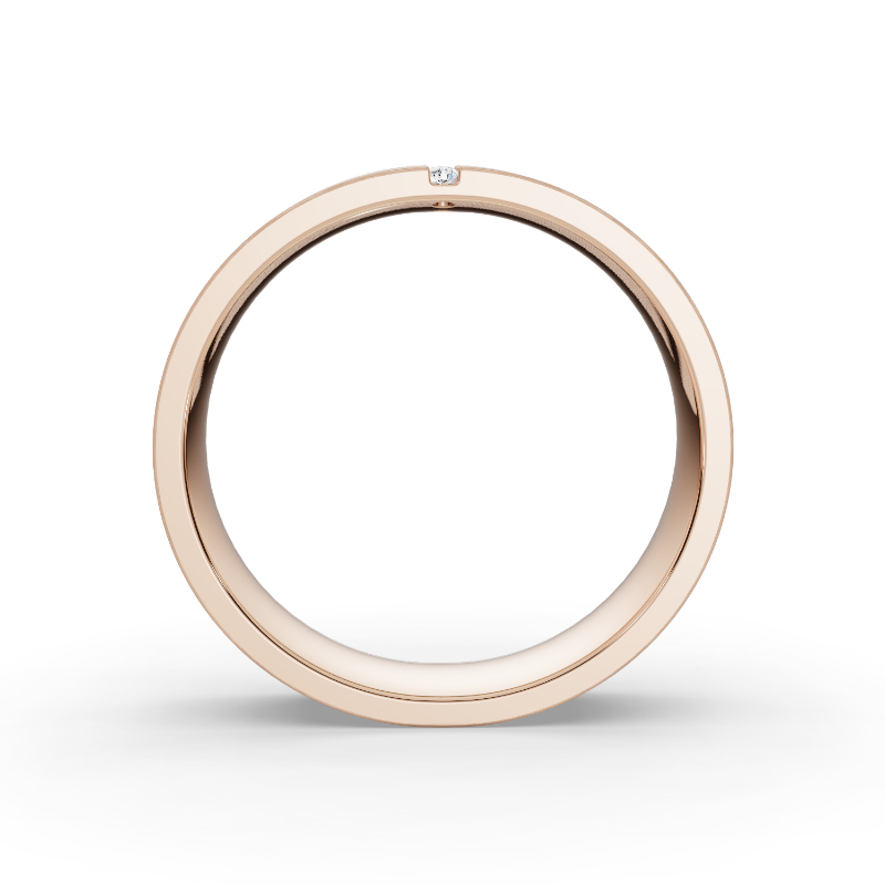 Rose Gold Atlas Men's Diamond Band