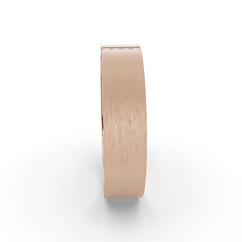 Rose Gold Atlas Men's Diamond Band