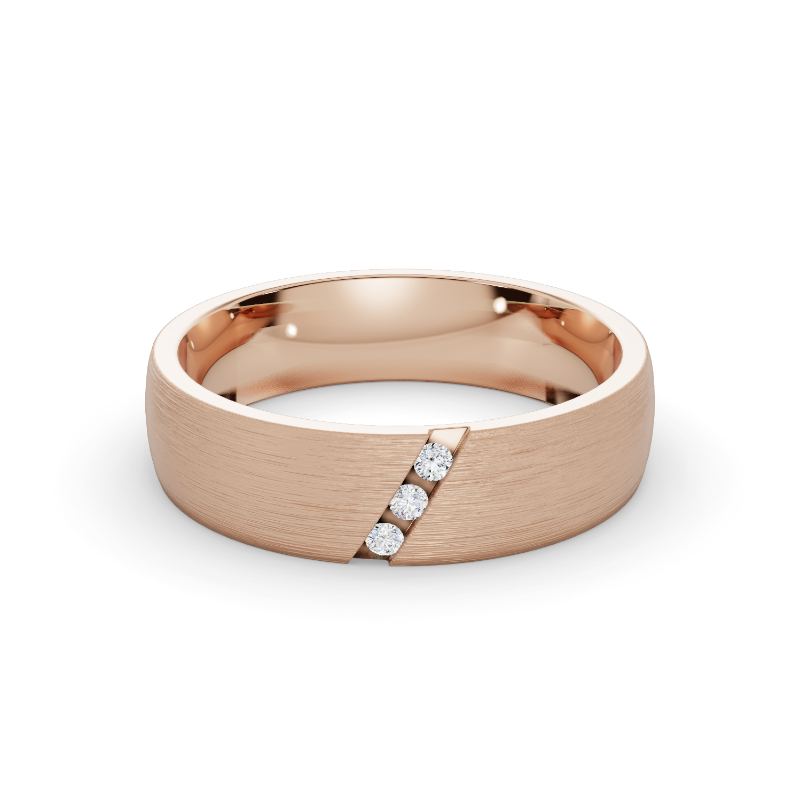 Rose Gold Elijah Men's Diamond Band