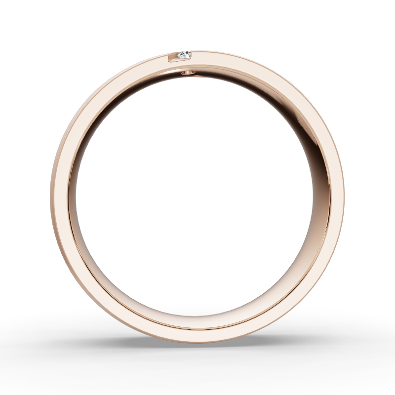 Rose Gold Elijah Men's Diamond Band