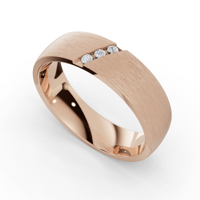 Rose Gold Elijah Men's Diamond Band