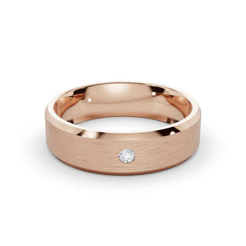 Rose Gold Grayson Men's Diamond Band