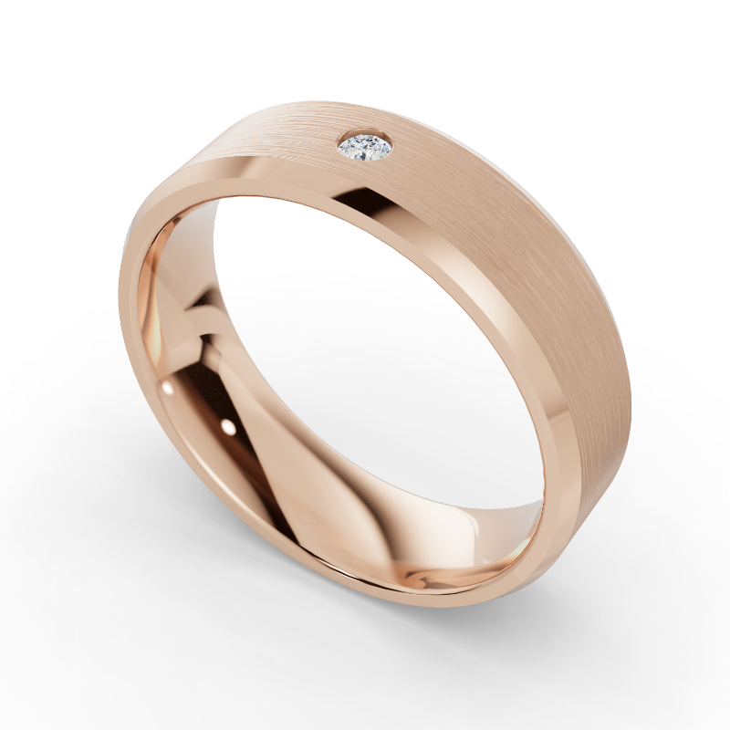Rose Gold Grayson Men's Diamond Band