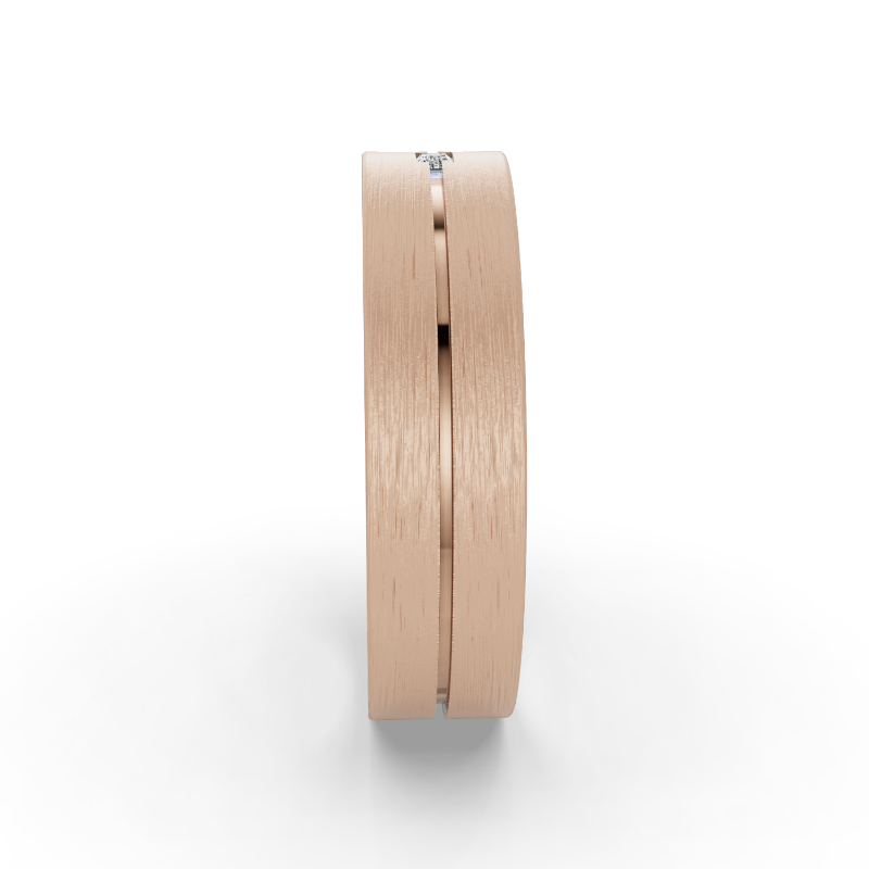 Rose Gold Landon Men's Baguette Diamond Band