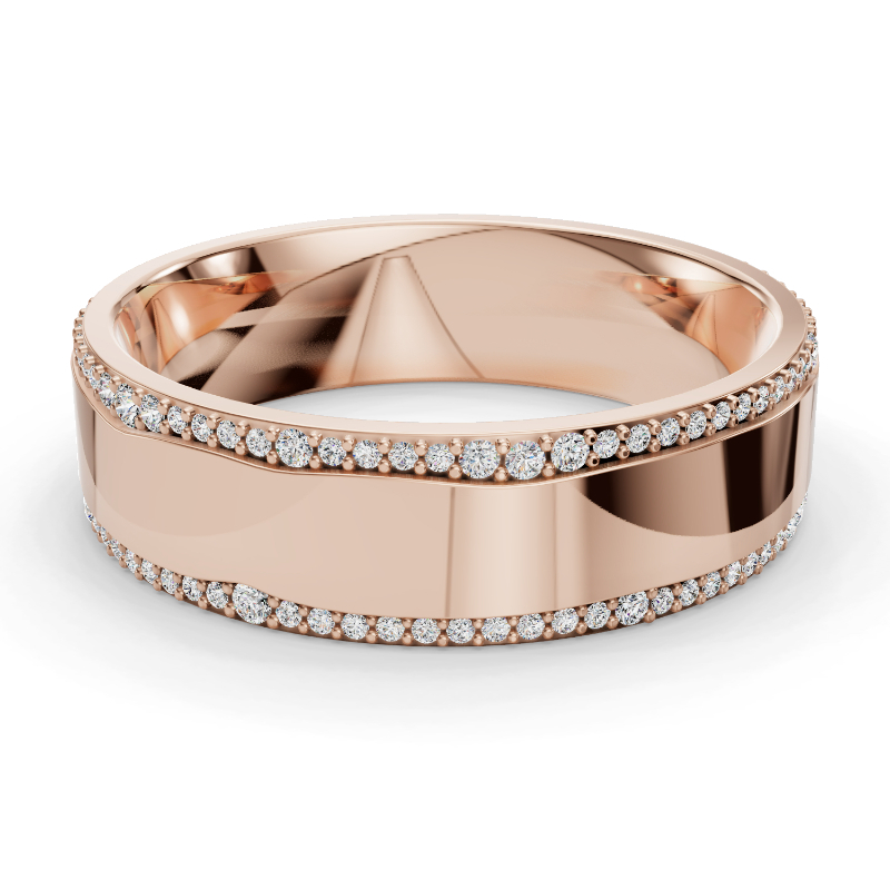 Rose Gold Orion Eternity Men's Diamond Band