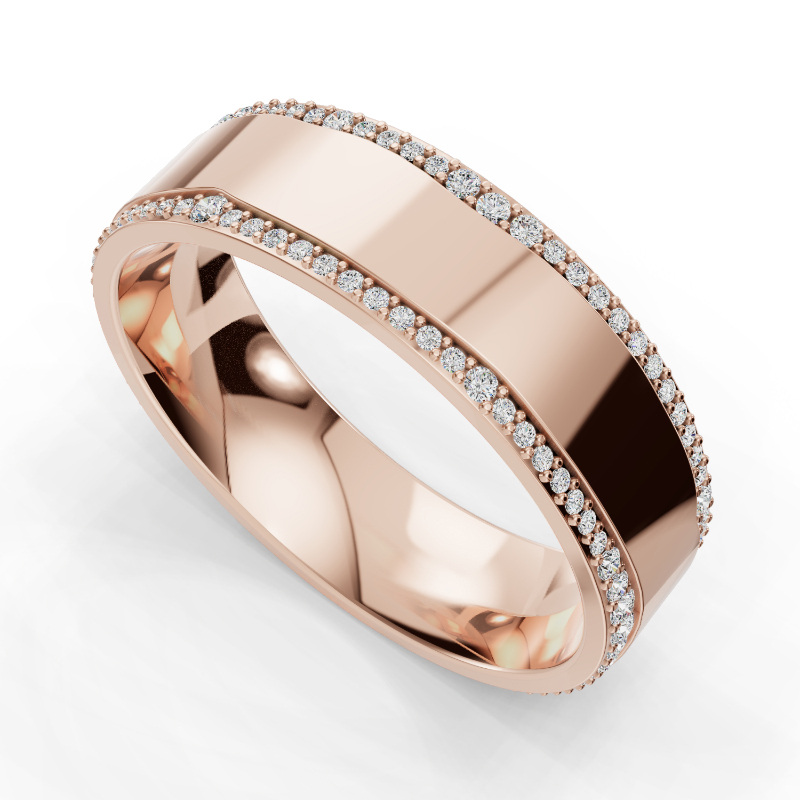Rose Gold Orion Eternity Men's Diamond Band