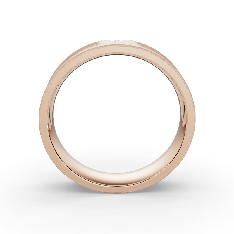Rose Gold Byron Men's Diamond Band