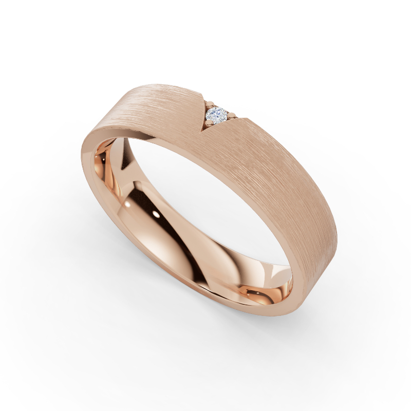 Rose Gold Byron Men's Diamond Band