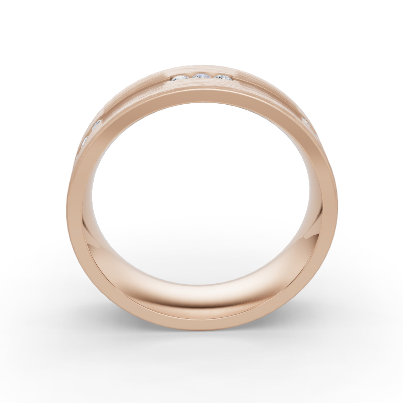Rose Gold Enzo Men's Eternity Diamond Band