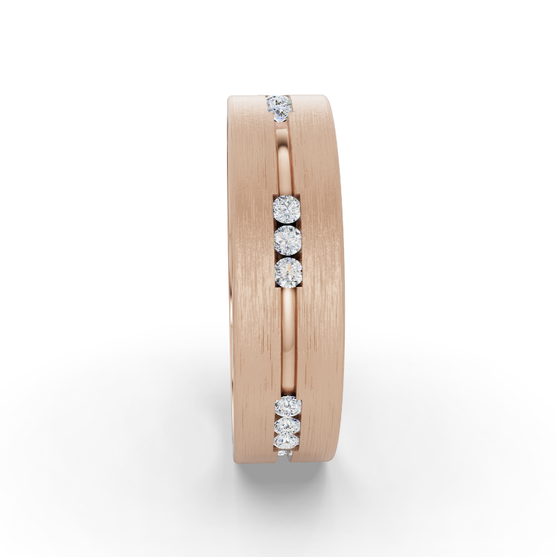 Rose Gold Enzo Men's Eternity Diamond Band