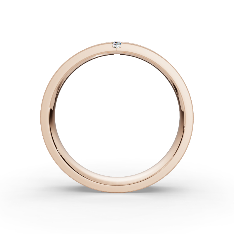 Rose Gold Eos Baguette Men's Diamond Band