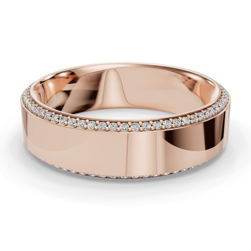 Rose Gold Vincent Eternity Men's Diamond Band
