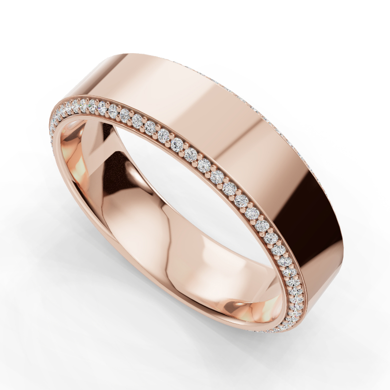 Rose Gold Vincent Eternity Men's Diamond Band
