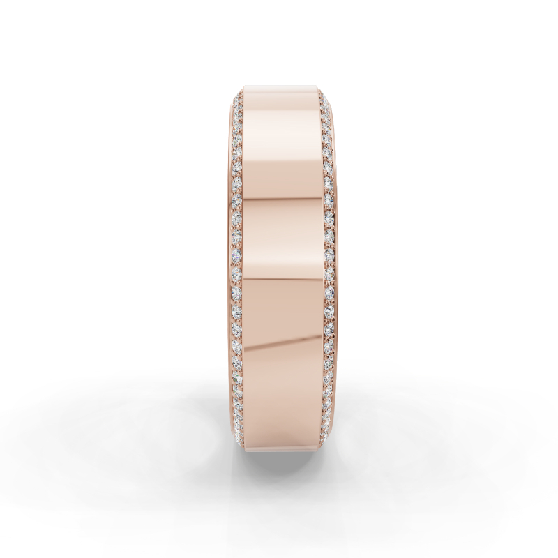 Rose Gold Vincent Eternity Men's Diamond Band