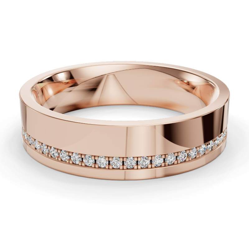 Rose Gold Jensen Diamond Men's Band