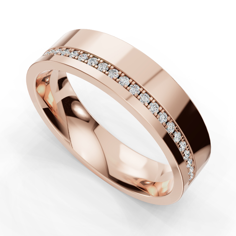 Rose Gold Jensen Diamond Men's Band
