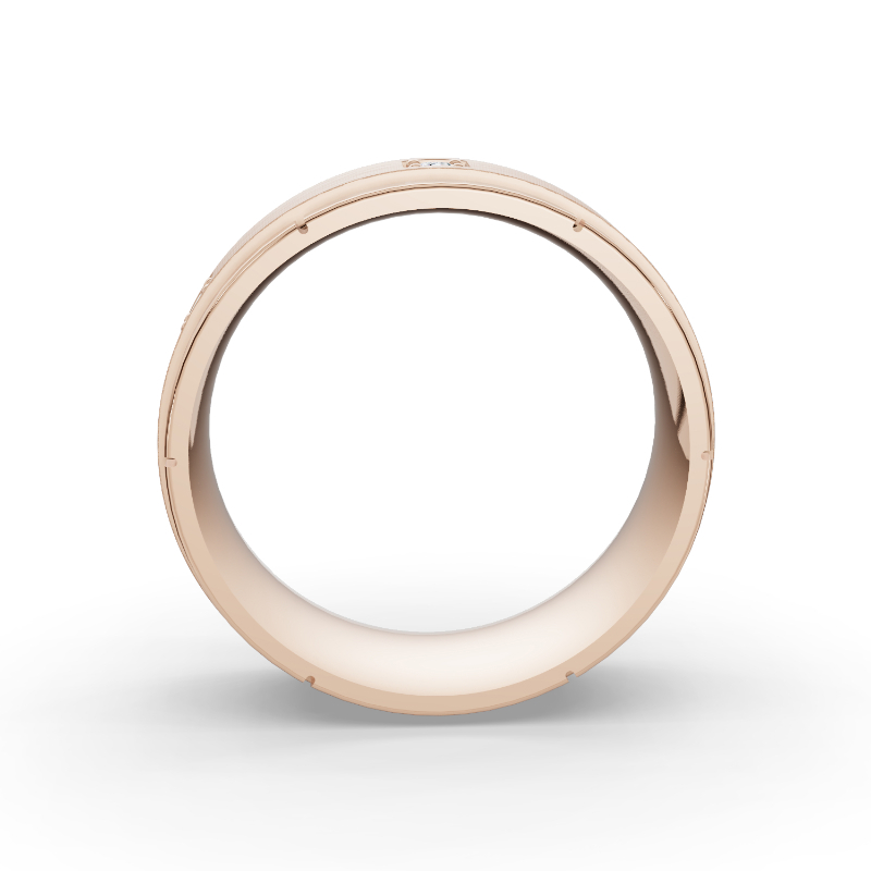 Rose Gold Leonardo Eternity Men's Diamond Band