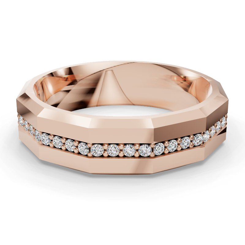 Rose Gold Atticus Diamond Men's Band