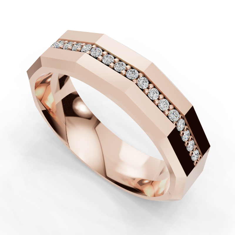 Rose Gold Atticus Diamond Men's Band