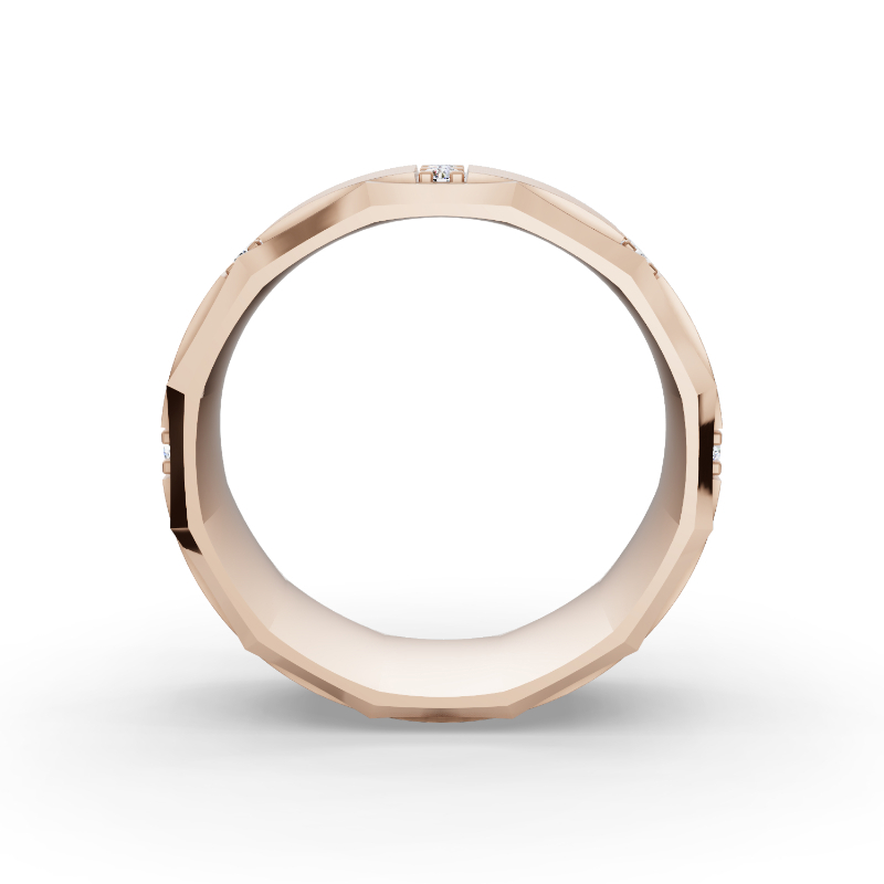 Rose Gold Maximus Men's Diamond Band