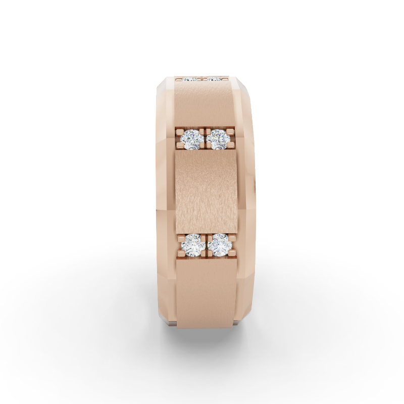 Rose Gold Maximus Men's Diamond Band