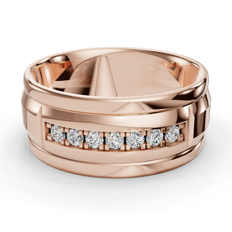 Rose Gold Hamilton Men's Diamond Band